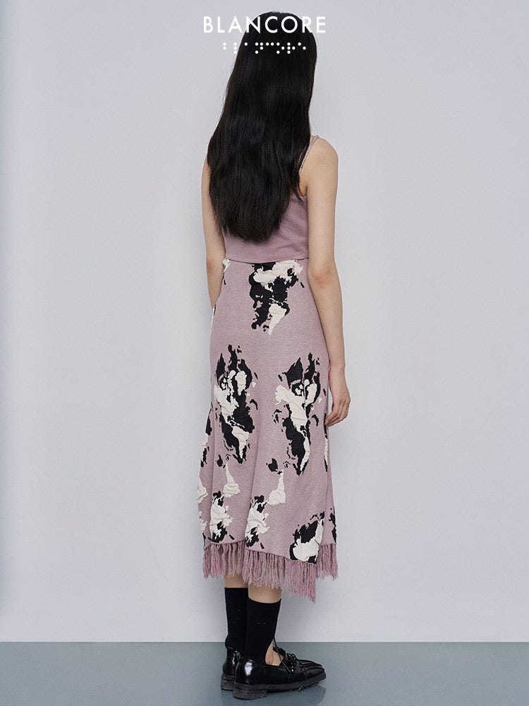 fringe knit dress