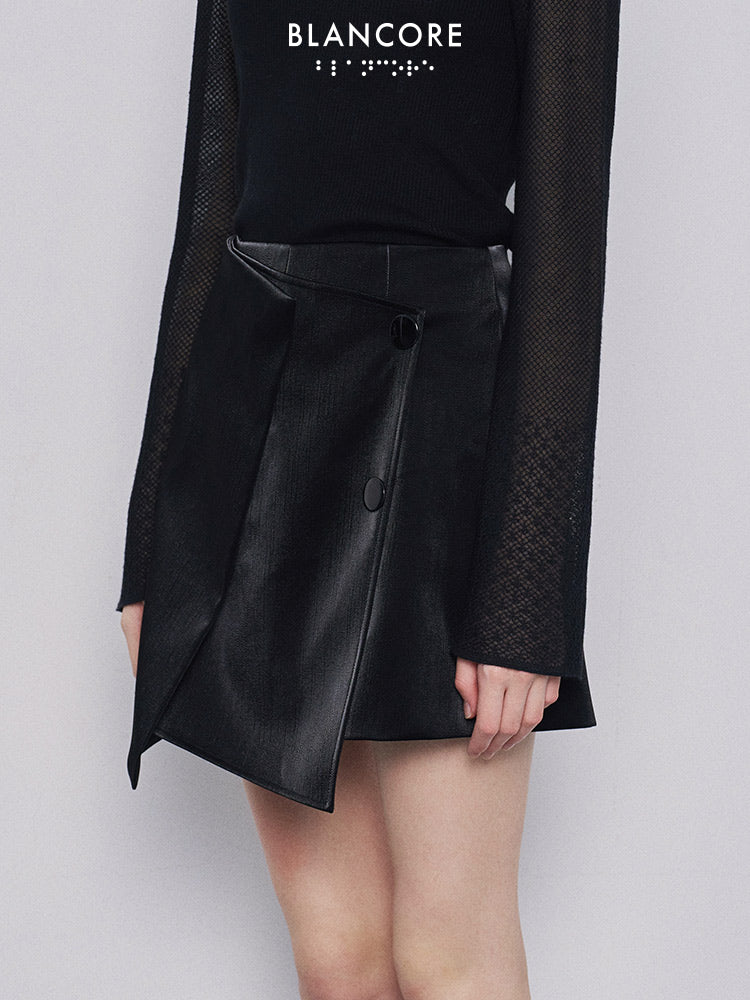 asymmetrical layered skorts