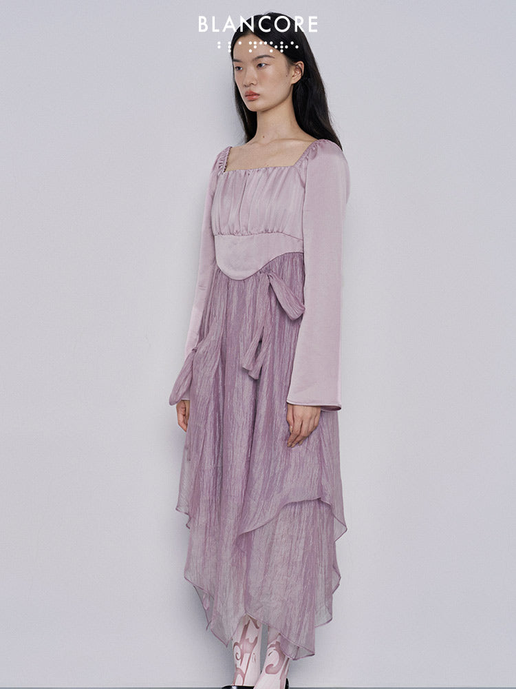 Ombre irregular hemline dress