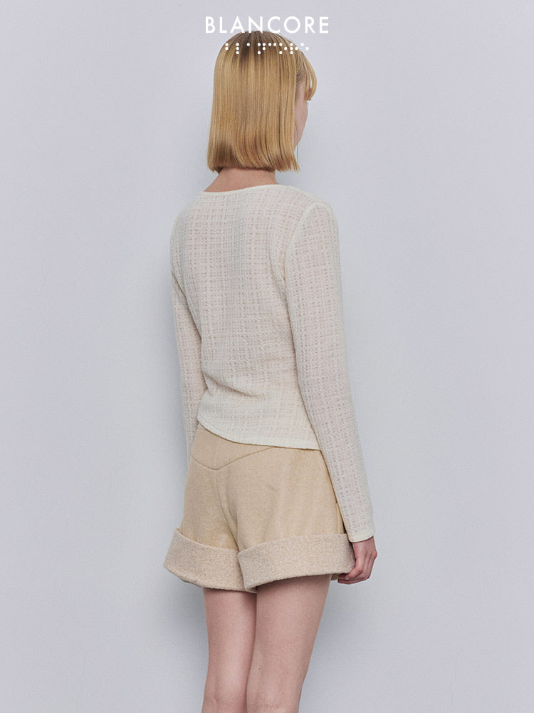 pleated waist top
