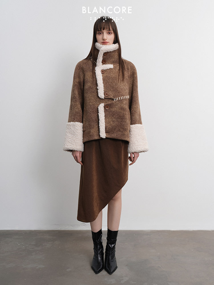 color block woolcoat