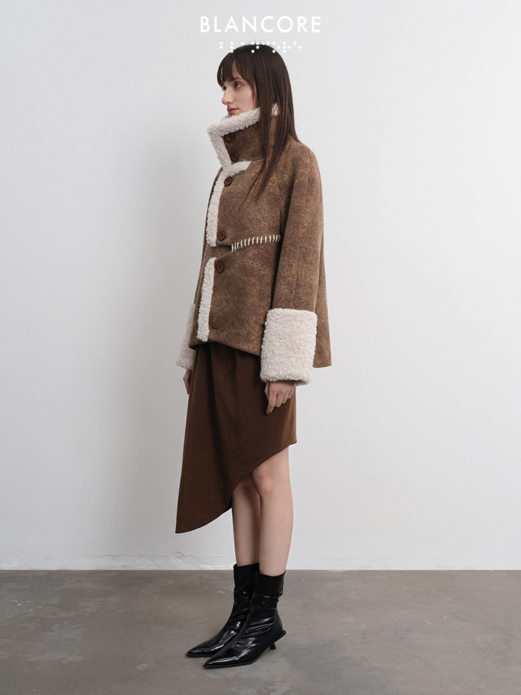 color block woolcoat