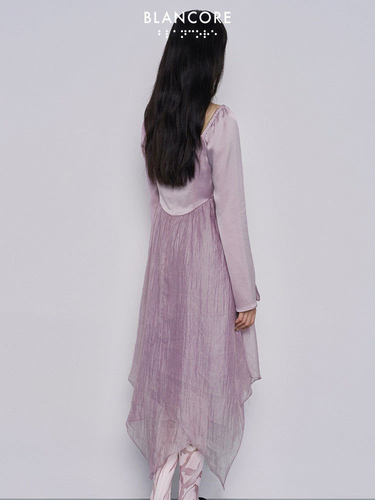 Ombre irregular hemline dress