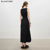 Cocoon Silhouette Sleeveless Maxi Dress