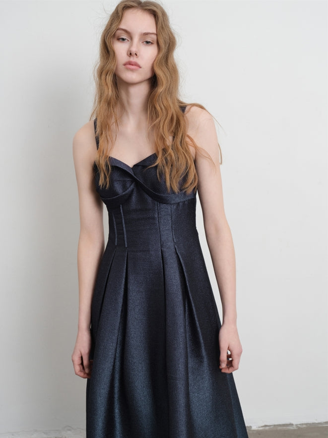 3D twist detail dress