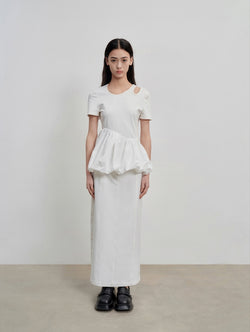 white midi skirt