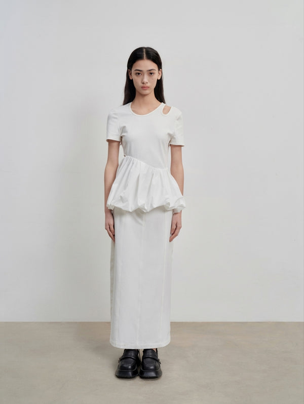 white midi skirt
