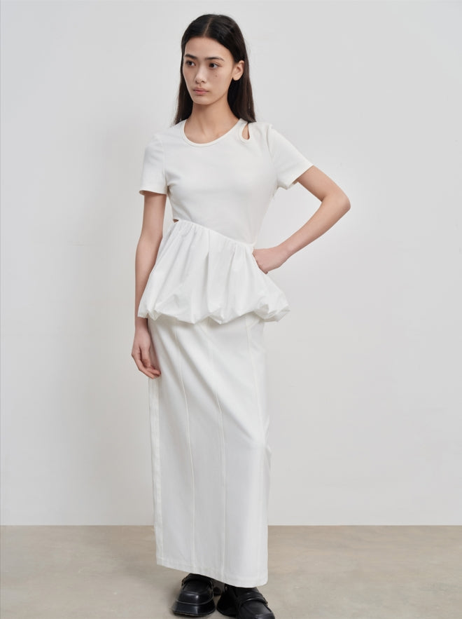 white midi skirt