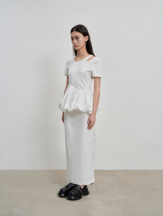 white midi skirt