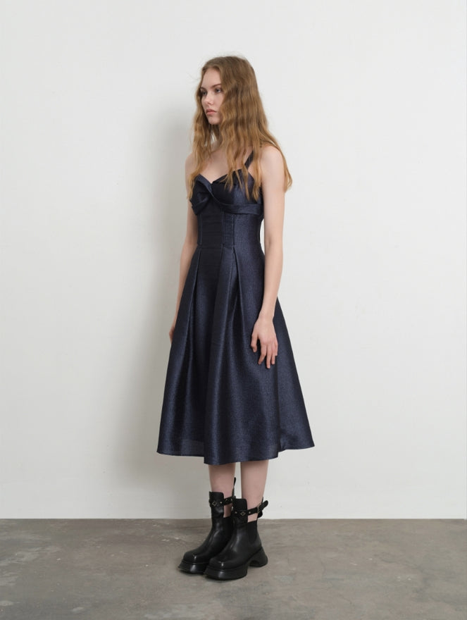 3D twist detail dress