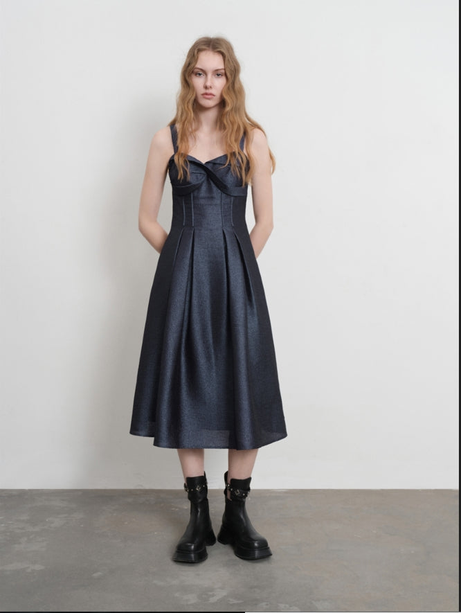 3D twist detail dress