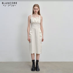 white "bud" dress