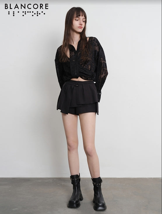 shorts with detachable panel