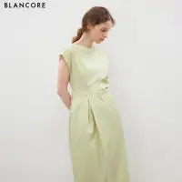 Off-Shoulder Dress with Curved Panel Design