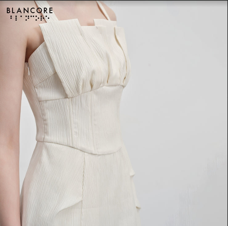white "bud" dress