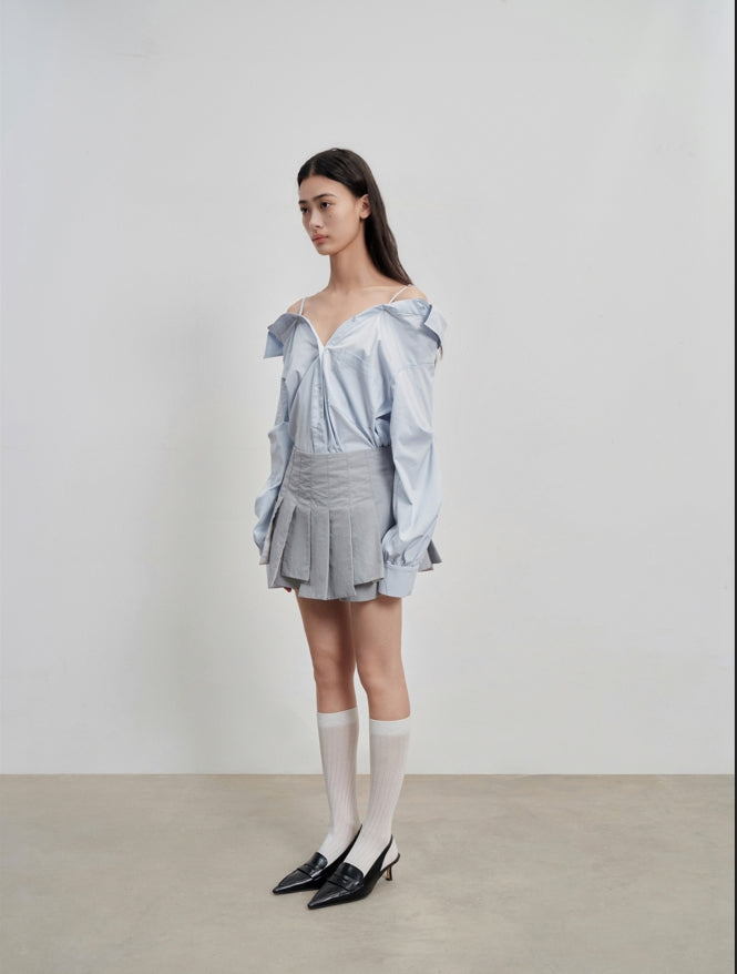 pleated skorts
