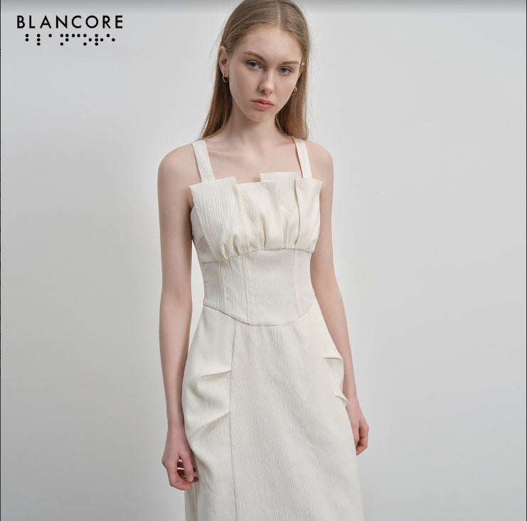 white "bud" dress