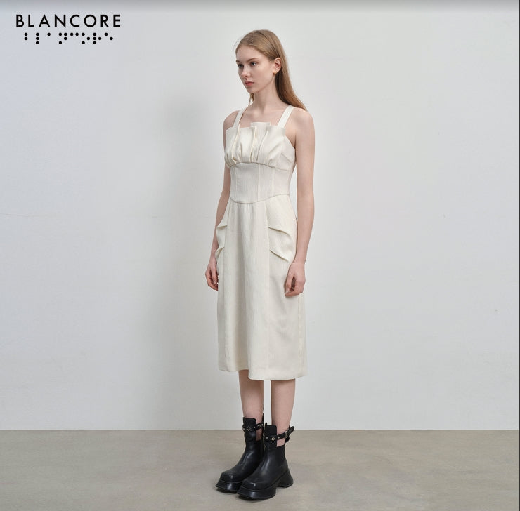 white "bud" dress
