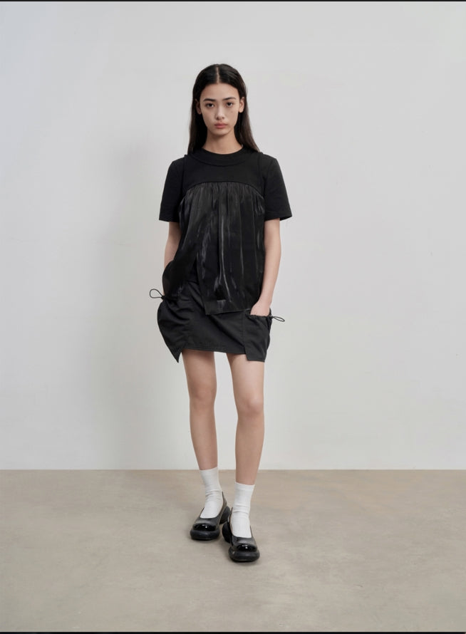 mesh paneled t-shirt