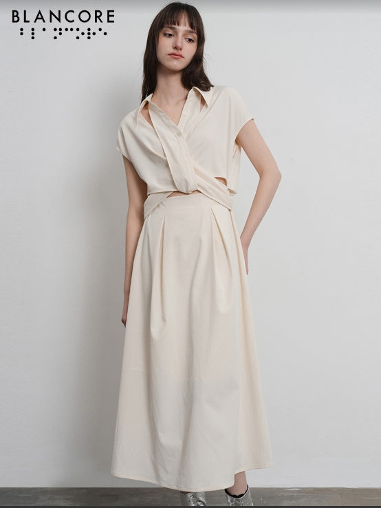 deconstructed shirt dress
