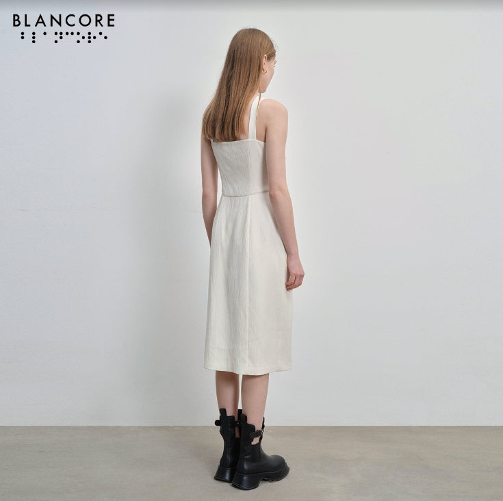 white "bud" dress