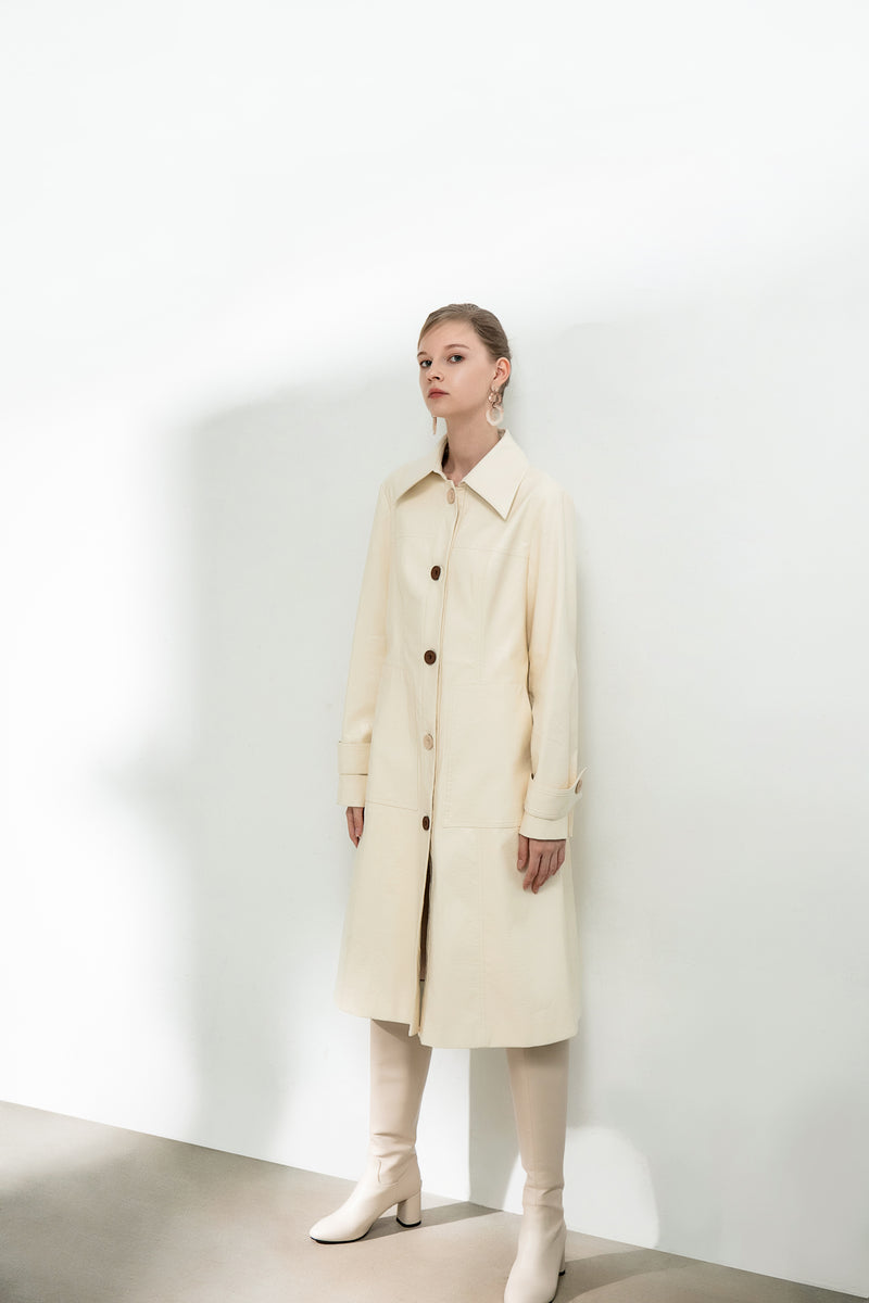 Sharp Lapel Trench Coat