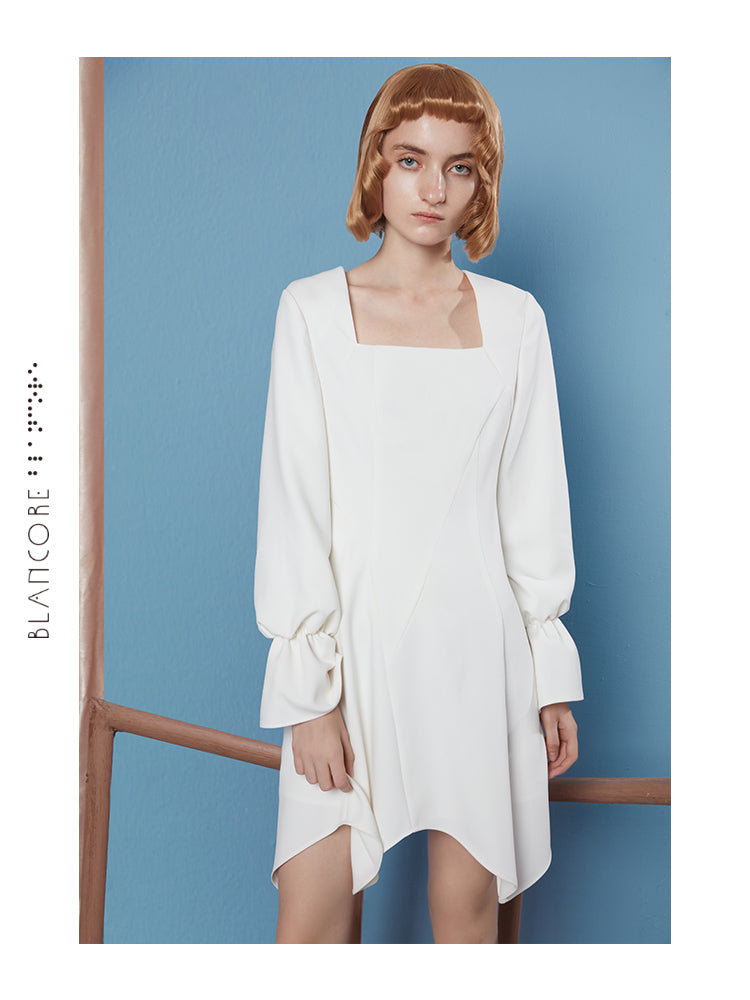 SPLIT ASYMMETRICAL HEM DRESS