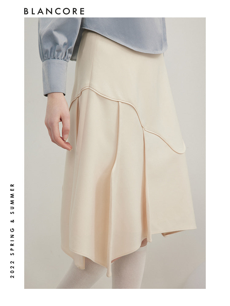 Asymmetrical Skirt With 3D Frills Detail (Made With Sustainable Fabric)
