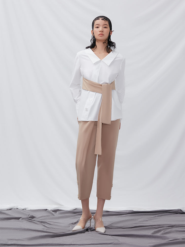Trouser with Fold Detail