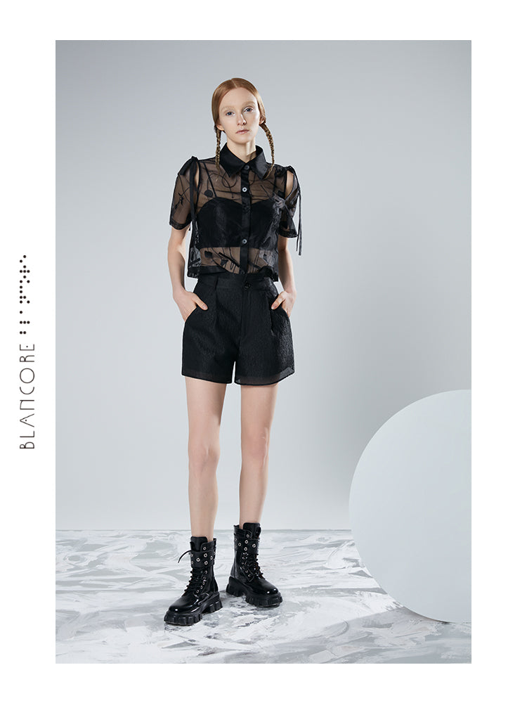 EMBROIDERY SEE-THROUGH TOP