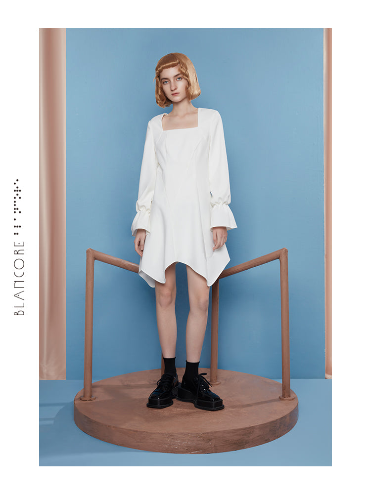 SPLIT ASYMMETRICAL HEM DRESS