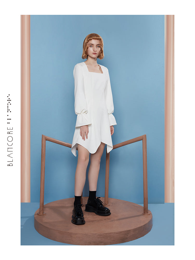SPLIT ASYMMETRICAL HEM DRESS
