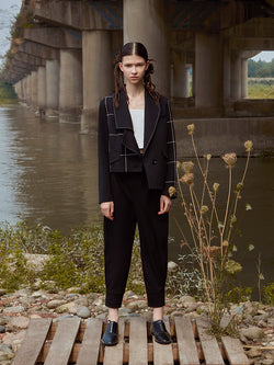 TROUSER WITH FOLD DETAIL