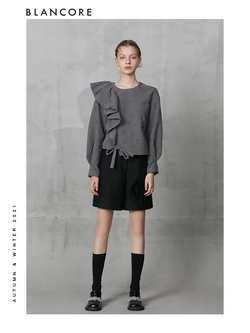 Side Split Ruffle Top