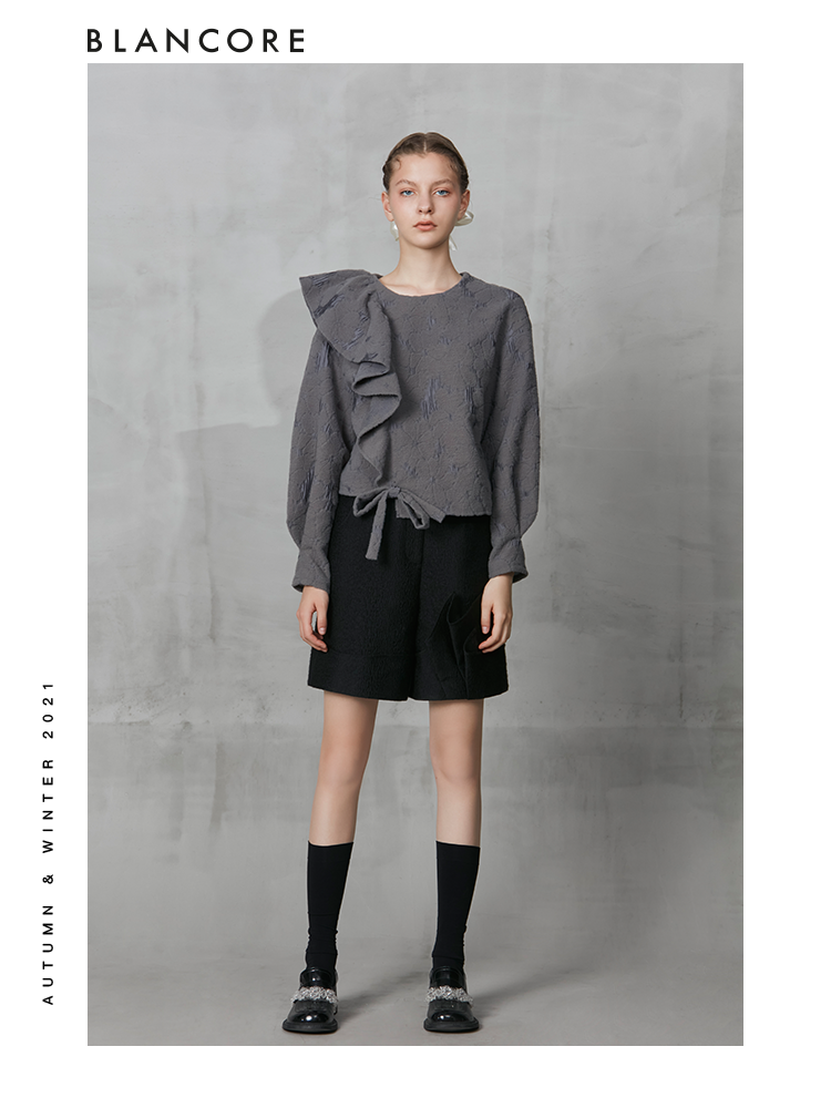 Side Split Ruffle Top
