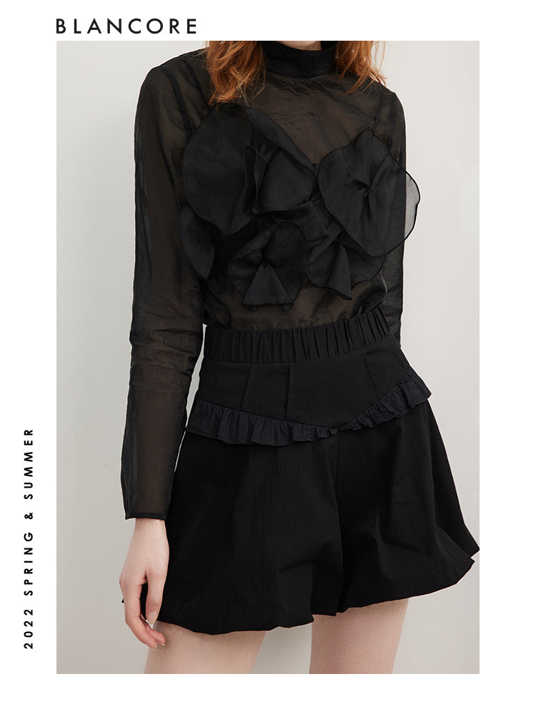 High Waist Bud-Shape Shorts