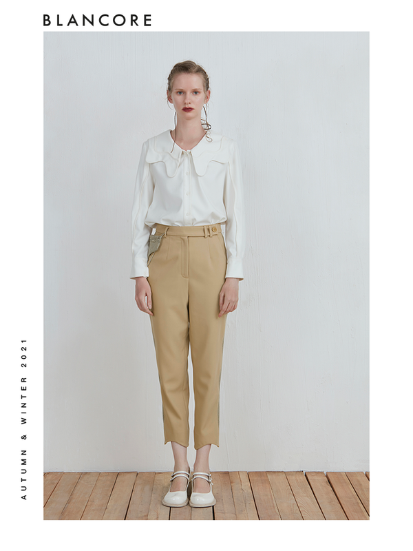 Khaki Trouser With Pocket Panelled Detail