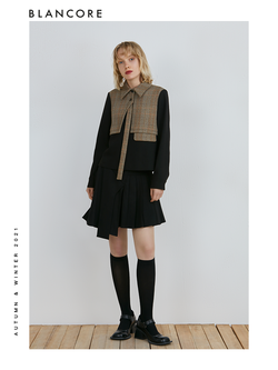 Deconstructed Pleated Skirt