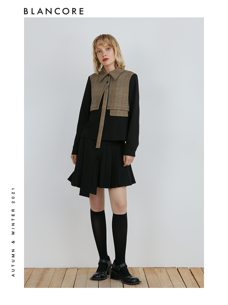 Deconstructed Pleated Skirt