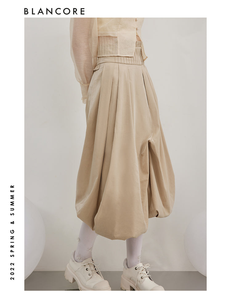 Folded Midi Skirt