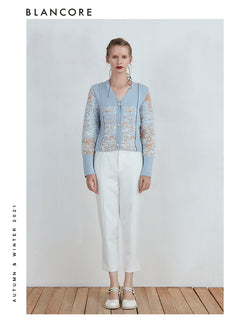 Knit Panelled Cardigan