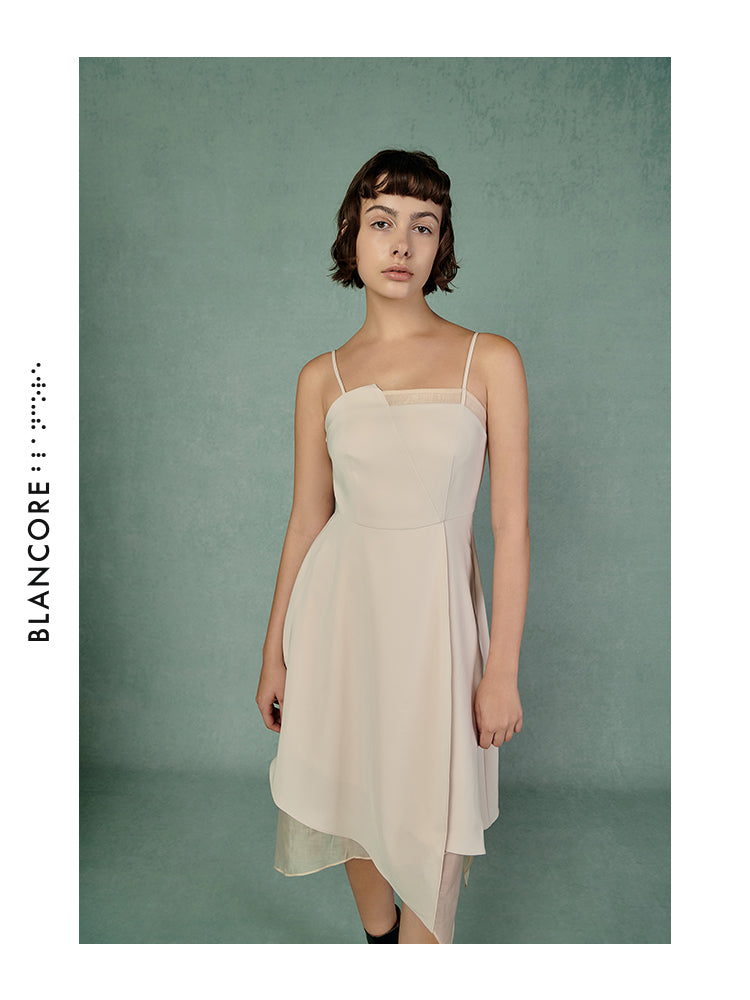 IRREGULAR HEM PANELLED DRESS