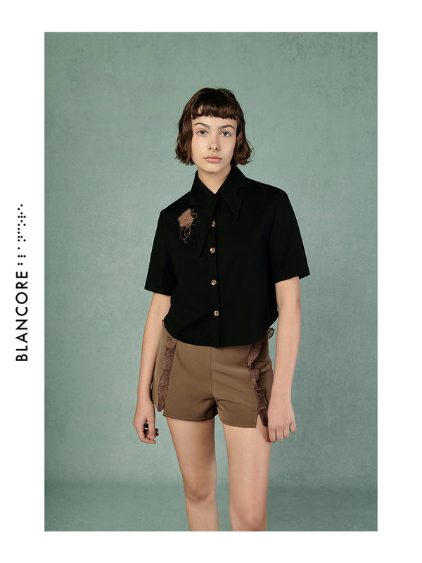 EMBROIDERED SHORT SLEEVE SHIRT