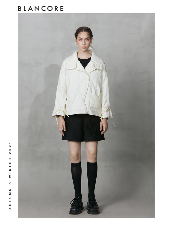 Asymmetrical A-pendulum Embroidery Cotton Jersey