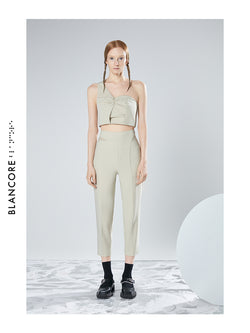 FAKE TWO-PIECE VEST TOP