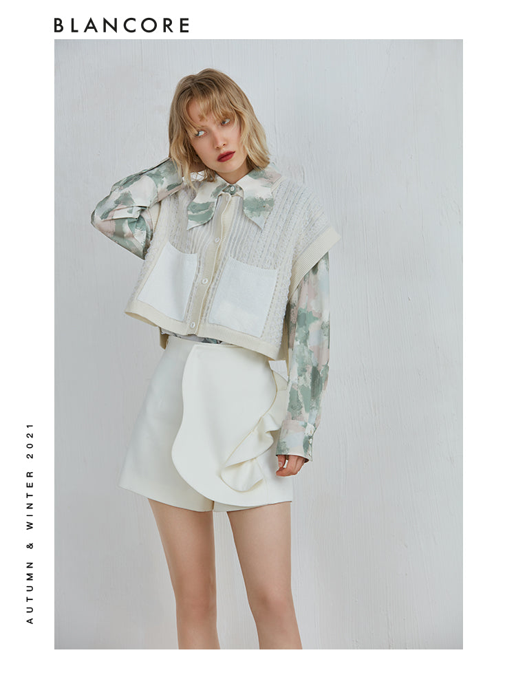 Cropped Waistcoat With Pockets