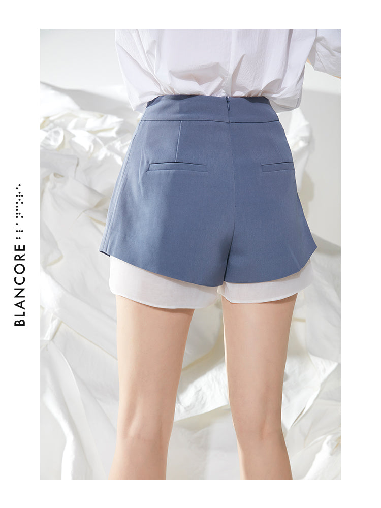 CURVED TWO-LAYERS SHORTS