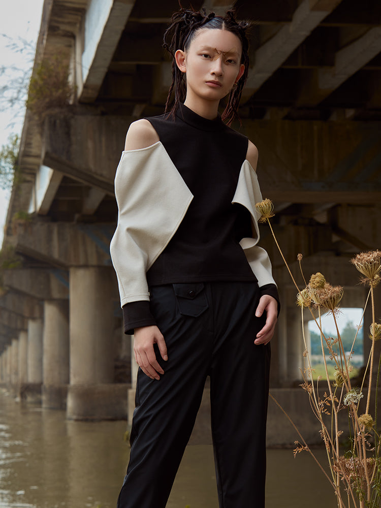 HIGH WAIST LEATHER TROUSER WITH BELT
