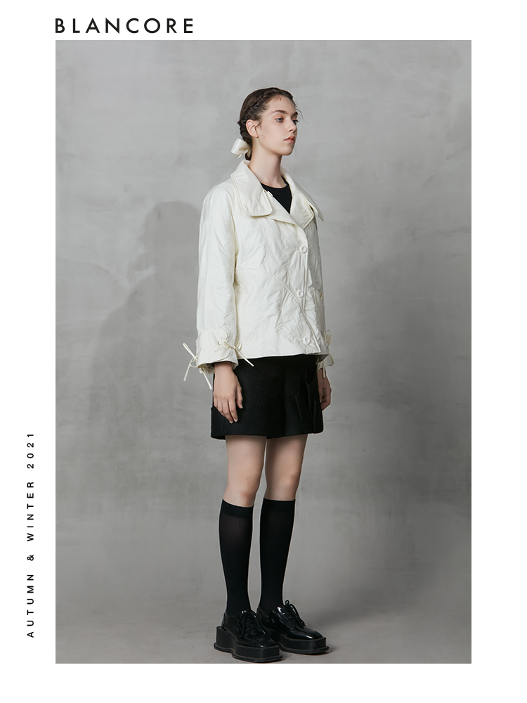 Asymmetrical A-pendulum Embroidery Cotton Jersey