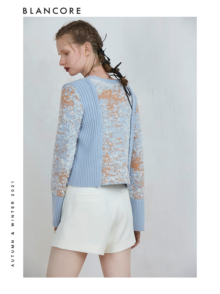 Knit Panelled Cardigan